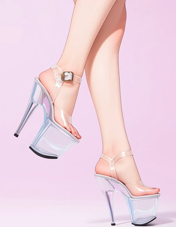 Clear Pleaser Heels Anima