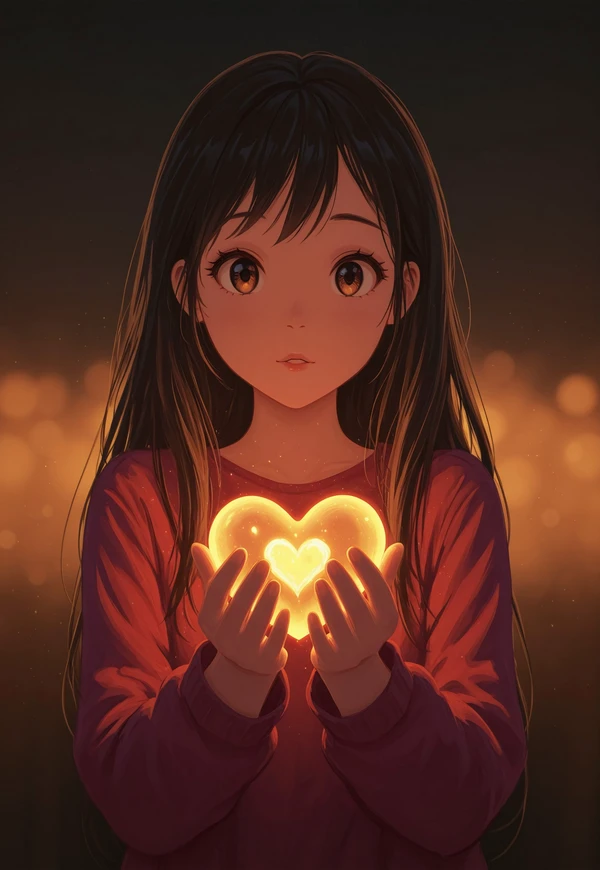 Offering holding burning heart V1