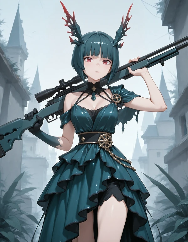 Weapon (Rifle) Shoulder Carry (Pose) | Illustrious — Model Hub — Yodayo
